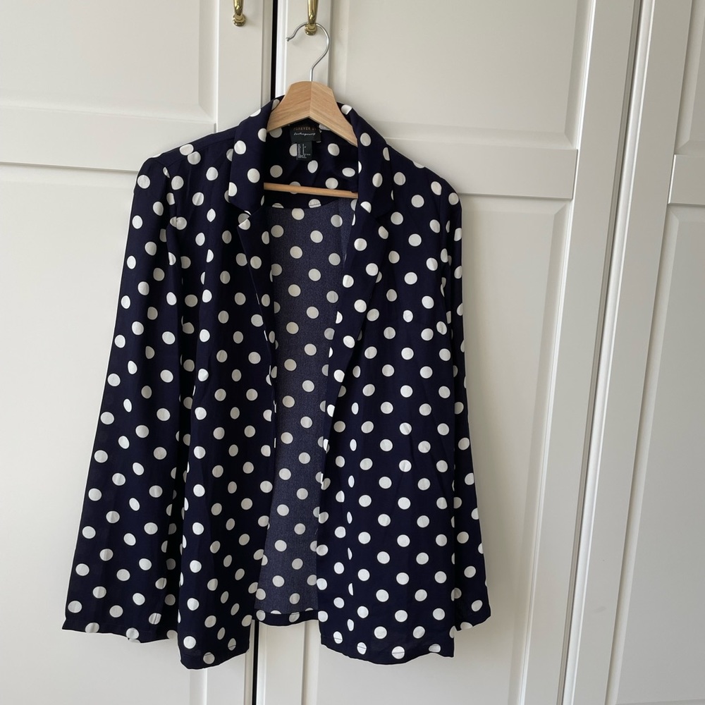 Forever F 21 navy blue polka dots jacket